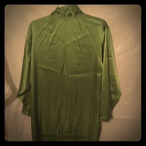 Green Satin-like sleep shirt